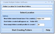 Create Multiple Folders Software screenshot